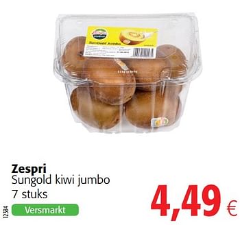 Promoties Zespri sungold kiwi jumbo - Zespri - Geldig van 20/06/2018 tot 03/07/2018 bij Colruyt