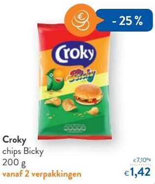 Promotions Croky chips bicky - Croky - Valide de 20/06/2018 à 03/07/2018 chez OKay
