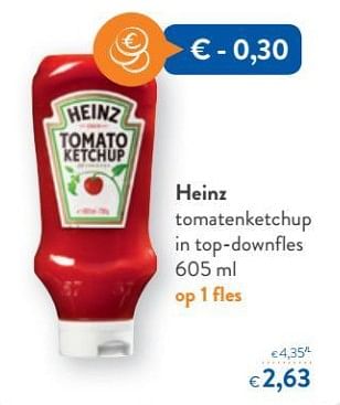 Promoties Heinz tomatenketchup in top-downfles - Heinz - Geldig van 20/06/2018 tot 03/07/2018 bij OKay