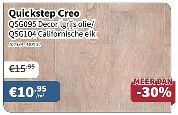 Promoties Quickstep creo - QuickStep - Geldig van 21/06/2018 tot 04/07/2018 bij Cevo Market