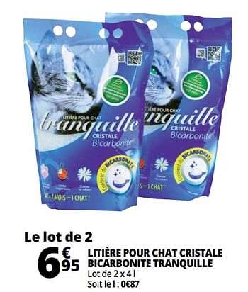 Promotion Auchan Ronq Litiere Pour Chat Cristale Bicarbonite Tranquille Tranquille Animaux Accessoires Valide Jusqua 4 Promobutler