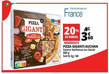 Promotions Pizza giganti auchan - Produit Maison - Auchan Ronq - Valide de 20/06/2018 à 26/06/2018 chez Auchan Ronq