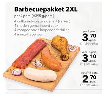 Promotions Barbecuepakket 2xl - Huismerk - Buurtslagers - Valide de 22/06/2018 à 05/07/2018 chez Buurtslagers