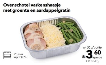 Promoties Ovenschotel varkenshaasje met groente en aardappelgratin - Huismerk - Buurtslagers - Geldig van 22/06/2018 tot 28/06/2018 bij Buurtslagers