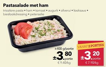 Promotions Pastasalade met ham - Huismerk - Buurtslagers - Valide de 22/06/2018 à 05/07/2018 chez Buurtslagers