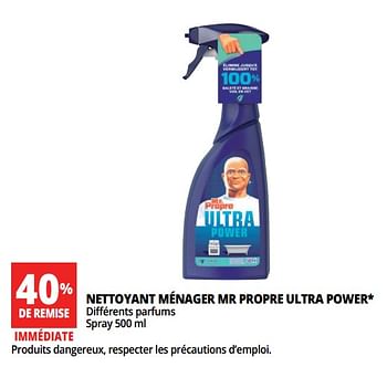 Promoties Nettoyant ménager mr propre ultra power - Mr. Propre - Geldig van 20/06/2018 tot 26/06/2018 bij Auchan