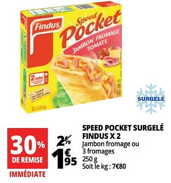 Promotions Speed pocket surgelé findus - Findus - Valide de 20/06/2018 à 26/06/2018 chez Auchan Ronq