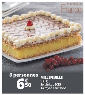 Promotions Millefeuille - Produit Maison - Auchan Ronq - Valide de 20/06/2018 à 26/06/2018 chez Auchan Ronq