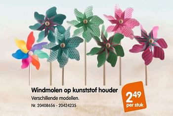 Promoties Windmolen op kunststof houder - Huismerk - Fun - Geldig van 20/06/2018 tot 17/07/2018 bij Fun