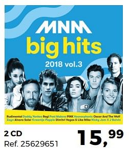 Promoties 2 cd mnm big hits - Huismerk - Supra Bazar - Geldig van 26/06/2018 tot 31/07/2018 bij Supra Bazar