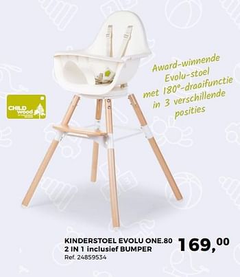Promoties Kinderstoel evolu one.80 2 in 1 inclusief bumper - Child Wood - Geldig van 26/06/2018 tot 31/07/2018 bij Supra Bazar
