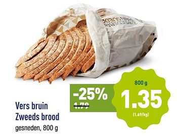 Promoties Vers bruin zweeds brood - Huismerk - Aldi - Geldig van 25/06/2018 tot 30/06/2018 bij Aldi