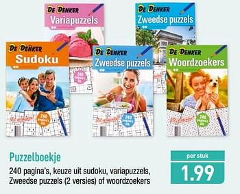 Promoties Puzzelboekje - Huismerk - Aldi - Geldig van 25/06/2018 tot 30/06/2018 bij Aldi