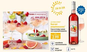 Promoties Rosé met pompelmoesaroma - Rosé wijnen - Geldig van 25/06/2018 tot 30/06/2018 bij Aldi