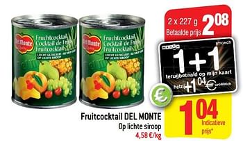 Promoties Fruitcocktail del monte op lichte siroop - Del Monte - Geldig van 27/06/2018 tot 03/07/2018 bij Smatch