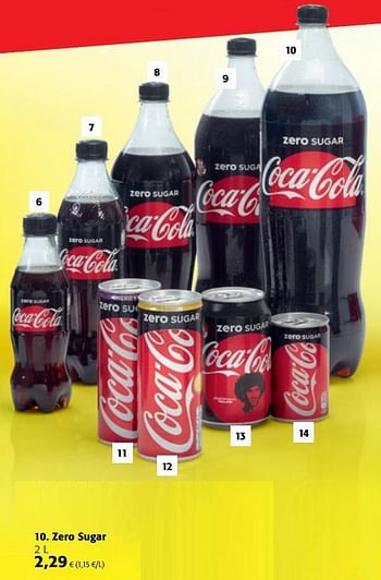 Promotions Zero sugar - Coca Cola - Valide de 20/06/2018 à 03/07/2018 chez Colruyt