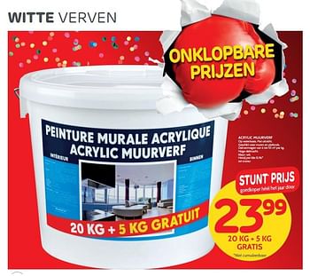 Promoties Acrylic muurverf - Huismerk - BricoPlanit - Geldig van 27/06/2018 tot 16/07/2018 bij BricoPlanit