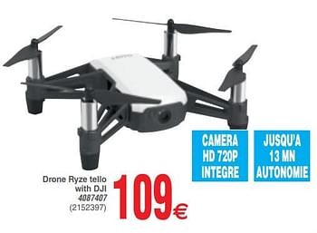 Promotions Drone ryze tello with dji 4087407 - Tello - Valide de 19/06/2018 à 02/07/2018 chez Cora