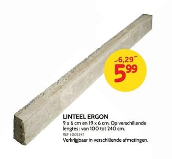 Promotions Linteel ergon - Produit maison - BricoPlanit - Valide de 27/06/2018 à 16/07/2018 chez BricoPlanit