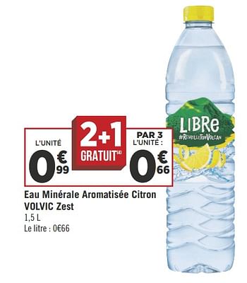 Promotions Eau minérale aromatisée citron volvic zest - Volvic - Valide de 19/06/2018 à 01/07/2018 chez Géant Casino