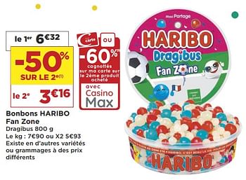 Promotions Bonbons haribo fan zone - Haribo - Valide de 19/06/2018 à 01/07/2018 chez Super Casino