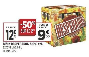 Promotions Bière desperados 5.9% vol - Desperados - Valide de 19/06/2018 à 01/07/2018 chez Géant Casino