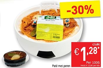 Promoties Paté met peren - Aubel - Geldig van 26/06/2018 tot 01/07/2018 bij Intermarche
