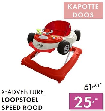seks Excursie Gehoorzaam Xadventure X-adventure loopstoel speed rood - En promotion chez Baby &  Tiener Megastore