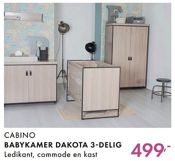 Promoties Cabino babykamer dakota 3-delig - Cabino - Geldig van 03/06/2018 tot 30/06/2018 bij Baby & Tiener Megastore