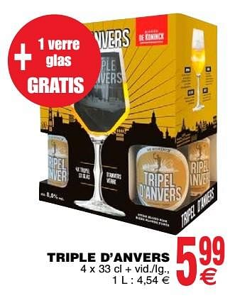 Promotions Triple d`anvers - Triple D'Anvers - Valide de 26/06/2018 à 02/07/2018 chez Cora