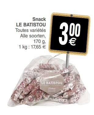 Promoties Snack le batistou - Le Batistou - Geldig van 26/06/2018 tot 02/07/2018 bij Cora