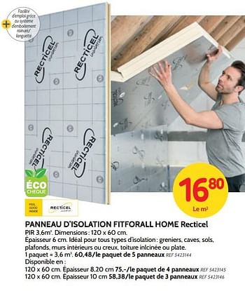 Promotions Panneau d`isolation fitforall home recticel - Recticel Insulation - Valide de 27/06/2018 à 16/07/2018 chez BricoPlanit