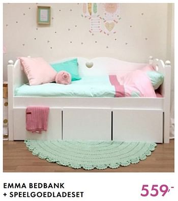 Promotions Emma bedbank + speelgoedladeset - Produit Maison - Baby & Tiener Megastore - Valide de 24/06/2018 à 21/07/2018 chez Baby & Tiener Megastore