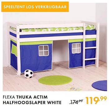 Promoties Flexa thuka actim halfhoogslaper white - Flexa - Geldig van 24/06/2018 tot 21/07/2018 bij Baby & Tiener Megastore