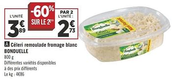 Promotions Céleri remoulade fromage blanc bonduelle - Bonduelle - Valide de 26/06/2018 à 08/07/2018 chez Géant Casino