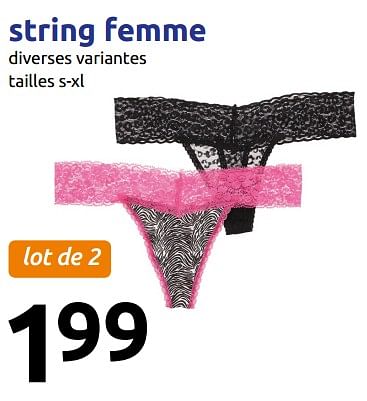 slip string femme 2018