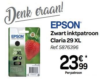 Promoties Epson zwart inktpatroon claria 29 xl - Epson - Geldig van 30/06/2018 tot 31/07/2018 bij Carrefour