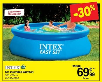 Promoties Set zwembad easy set - Intex - Geldig van 30/06/2018 tot 31/07/2018 bij Carrefour