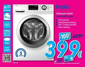 Promoties Haier wasmachine hw90 bp14636 - Haier - Geldig van 30/06/2018 tot 31/07/2018 bij Krefel