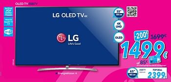 Promoties Lg oled tv 55b7v - LG - Geldig van 30/06/2018 tot 31/07/2018 bij Krefel