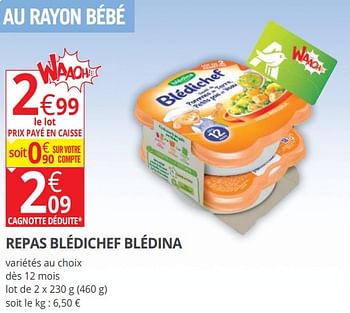 Blédina Repas blédichef blédina - En promotion chez Auchan Ronq
