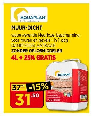 Promoties Muur-dicht - Aquaplan - Geldig van 02/07/2018 tot 22/07/2018 bij Bouwcenter Frans Vlaeminck