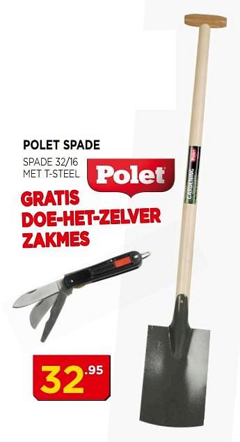 Promoties Polet spade - Polet - Geldig van 02/07/2018 tot 22/07/2018 bij Bouwcenter Frans Vlaeminck