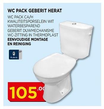 Promoties Wc pack geberit herat - Geberit - Geldig van 02/07/2018 tot 22/07/2018 bij Bouwcenter Frans Vlaeminck