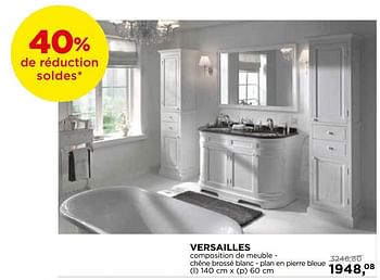 Promotions Versailles composition de meuble - chêne brossé blanc - plan en pierre bleue - House of Ascott - Valide de 30/06/2018 à 31/07/2018 chez X2O