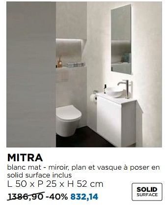 Promoties Mitra meubles pour toilettes - Balmani - Geldig van 30/06/2018 tot 31/07/2018 bij X2O