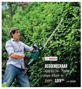 Promoties Bosch heggenschaar ahs 65-34 - Bosch - Geldig van 25/06/2018 tot 29/07/2018 bij Freetime