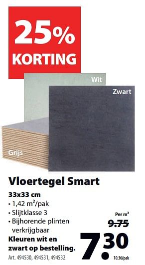 Promoties Vloertegel smart - Huismerk - Gamma - Geldig van 04/07/2018 tot 16/07/2018 bij Gamma