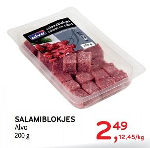 Promoties Salamiblokjes alvo - Huismerk - Alvo - Geldig van 04/07/2018 tot 17/07/2018 bij Alvo