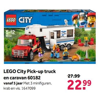 Promoties Lego city pick-up truck en caravan - Lego - Geldig van 25/06/2018 tot 22/07/2018 bij Intertoys